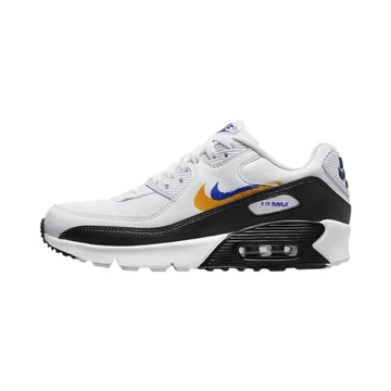 Nike Air Max 90 Double Swoosh White Black Gold Royal