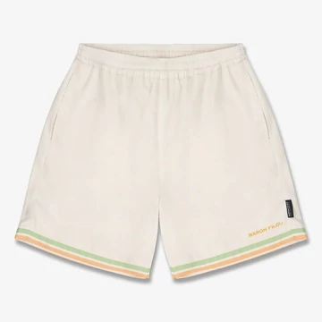 SS25 Shorts with Stripes - Pearl white