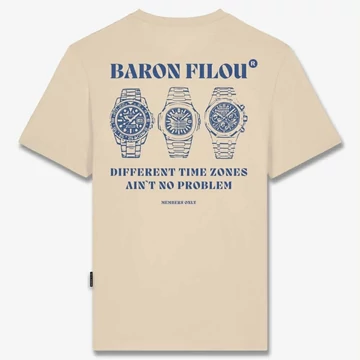 FW25 T-Shirt Backprint DIFFERENT TIMEZONES - Sand brown