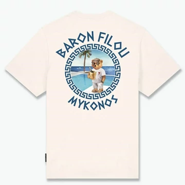 SS25 Oversized Backprint T-Shirt, Filou CXXIII., Mykonos - Pearl white