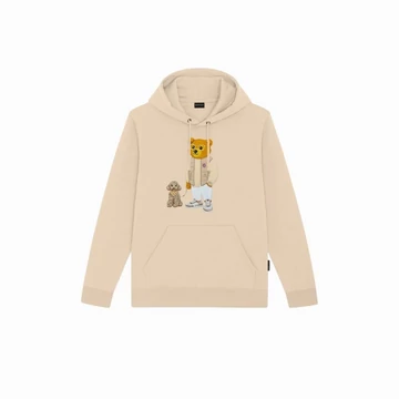 FW25 Embroidered Hoodie Filou CL. - Sand brown