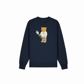 SS25 Embroidered Pullover Filou CXIV. - Navy blue