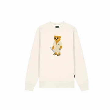 SS25 Embroidered Pullover Filou CXIII. - Pearl white