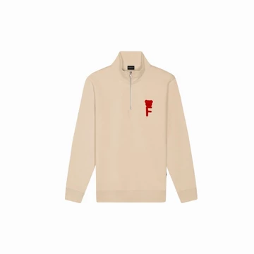 FW25 Half-Zip Chenille F - Sand brown