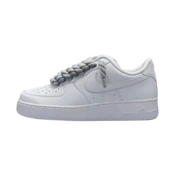 Nike Air Force 1 Low 07 White Grey Rope Lace