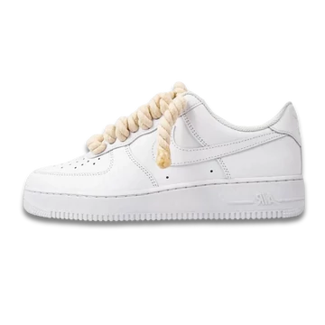 Nike Air Force 1 Low White Beige Rope Lace