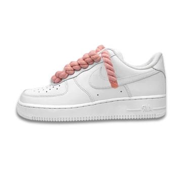 Nike Air Force 1 Low White Pink Rope Lace