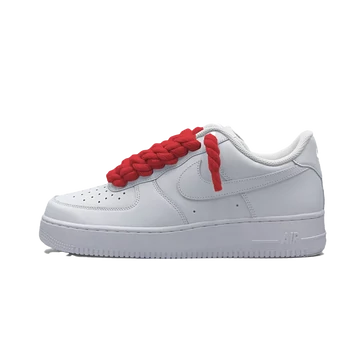 Nike Air Force 1 Low White Red Rope Lace