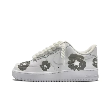 Nike Air Force 1 Low ‘07 White Grey Denim Tears Custom