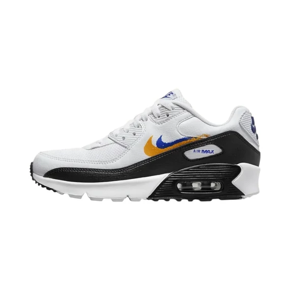 Nike Air Max 90 Double Swoosh White Black Gold Royal