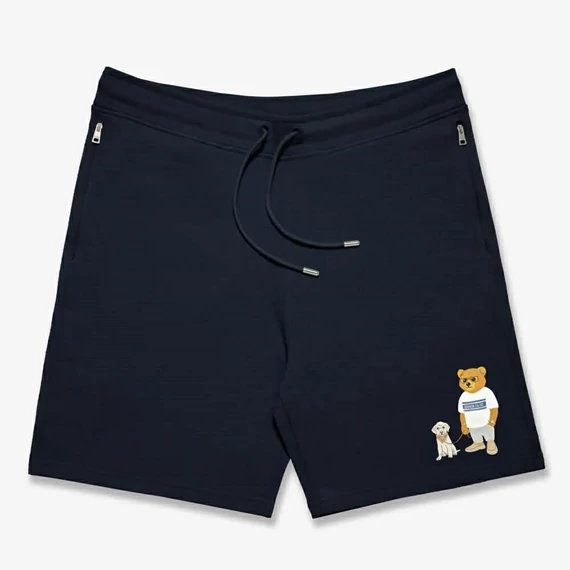 SS25 Embroidered Shorts, Filou CXXIV. - Navy blue