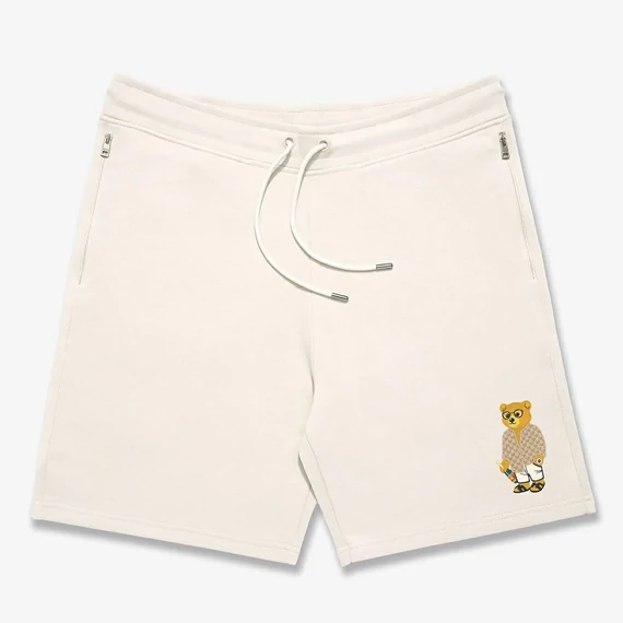 SS25 Embroidered Shorts Filou CXVIII. - Pearl white