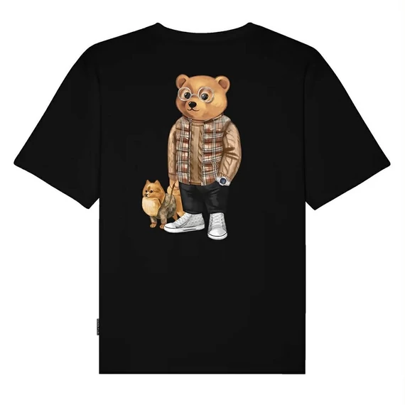 FW24 Organic Oversized Backprint T-Shirt, Filou LXXXVII. - Black