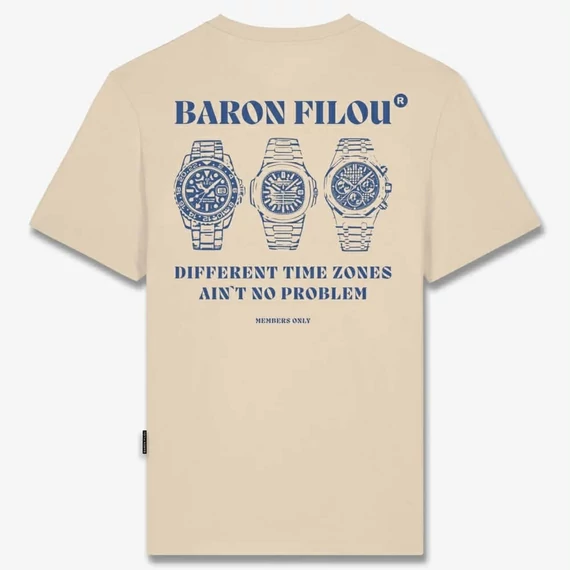 FW25 T-Shirt Backprint DIFFERENT TIMEZONES - Sand brown