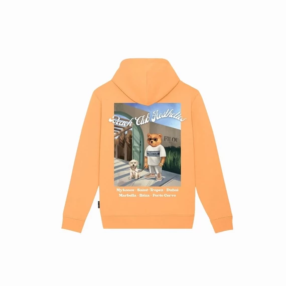 SS25 Oversized Backprint Hoodie, Filou CXXIV. - Sunrise orange