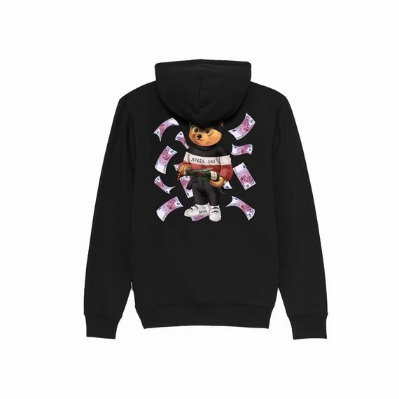FW24 Organic Backprint Hoodie Filou CV. Euro - Black