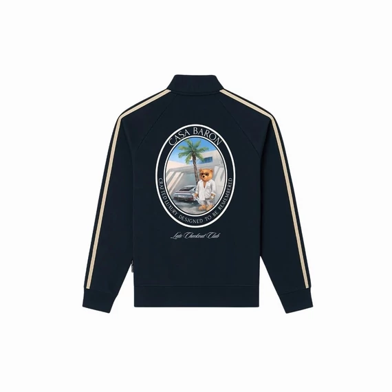 SS26 Oval Backprint Tracksuit Jacket Filou CLXVIII. - Navy blue