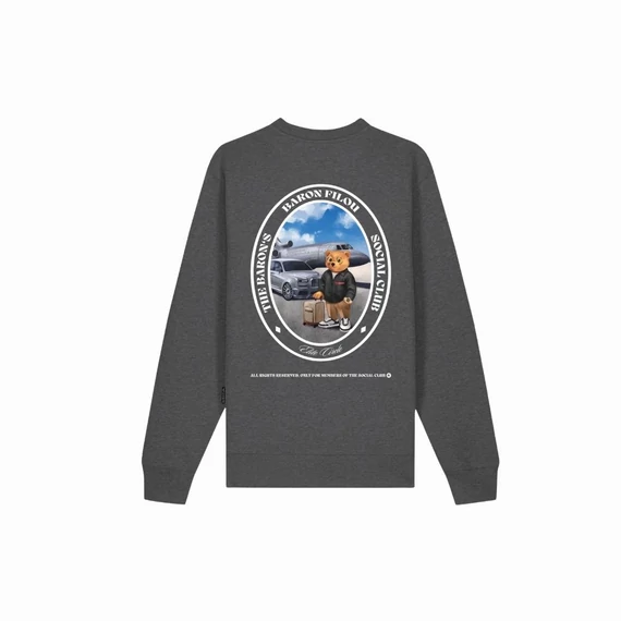 FW25 Pullover Oval Backprint Filou CLI. - Stone grey