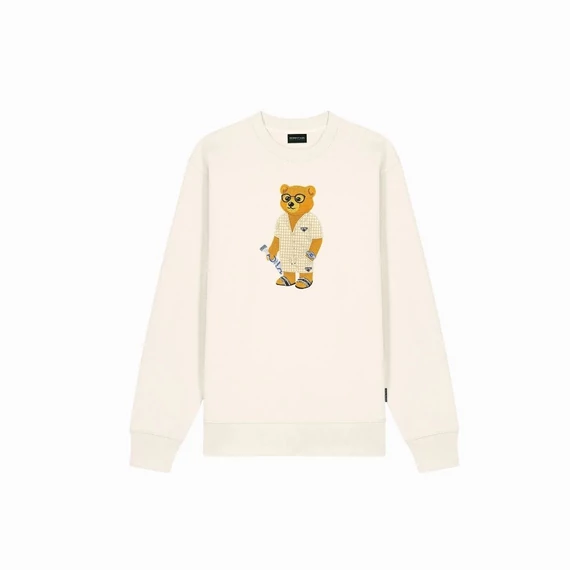 SS25 Embroidered Pullover Filou CXIII. - Pearl white