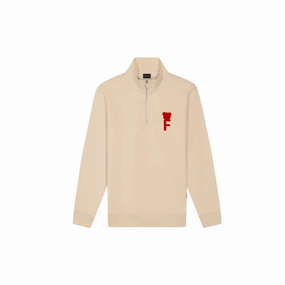 FW25 Half-Zip Chenille F - Sand brown