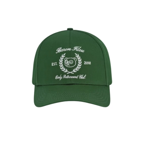 Baron Filou Embroidered Cotton Cap Early Retirement Club