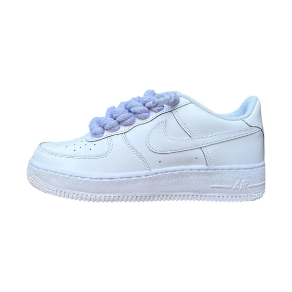 Nike Air Force 1 Low White Levendula Rope Lace