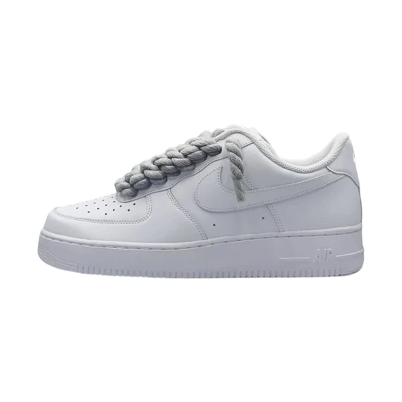 Nike Air Force 1 Low 07 White Grey Rope Lace