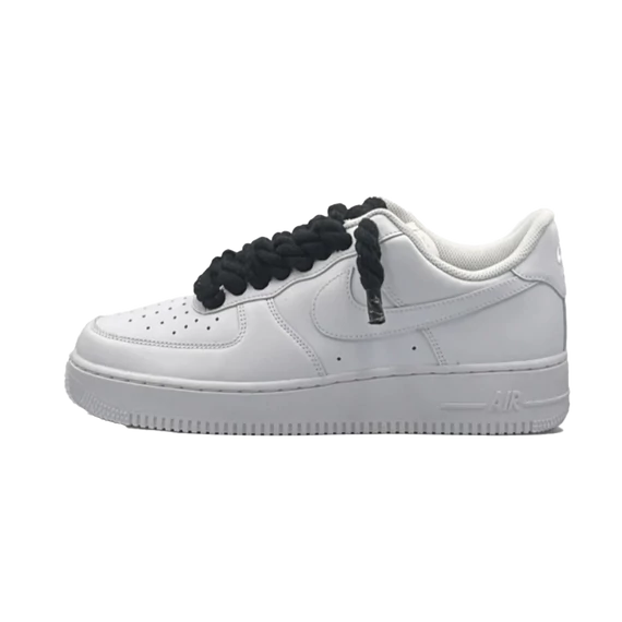 Nike Air Force 1 Low White Black Rope Lace