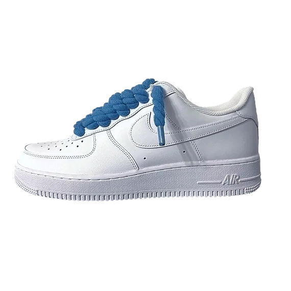 Nike Air Force 1 Low White Blue Rope Lace