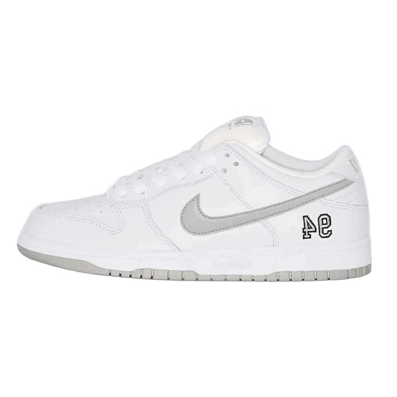 Nike SB Dunk Low Supreme 94 White Metallic Silver