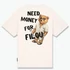 Kép 1/2 - SS25 Oversized Backprint T-Shirt, Need Money - Pearl white