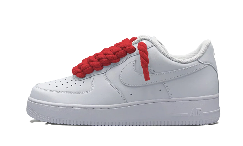 Nike Air Force 1 Low White Red Rope Lace