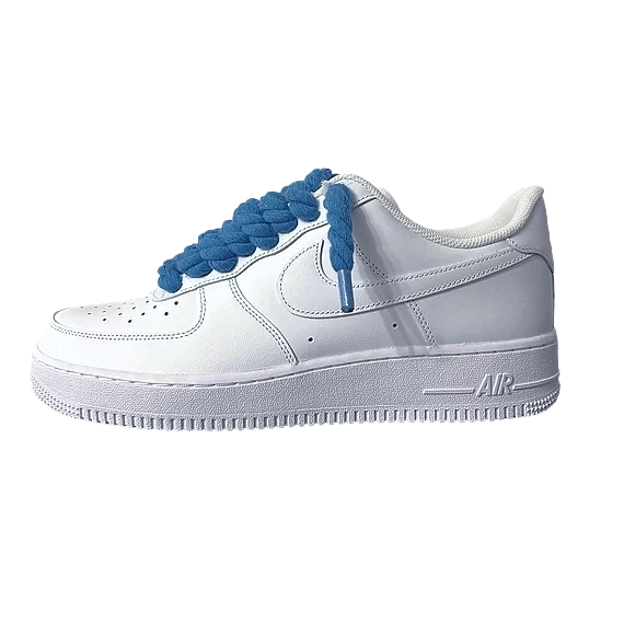 Nike Air Force 1 Low White Blue Rope Lace